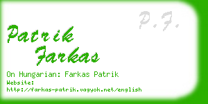 patrik farkas business card